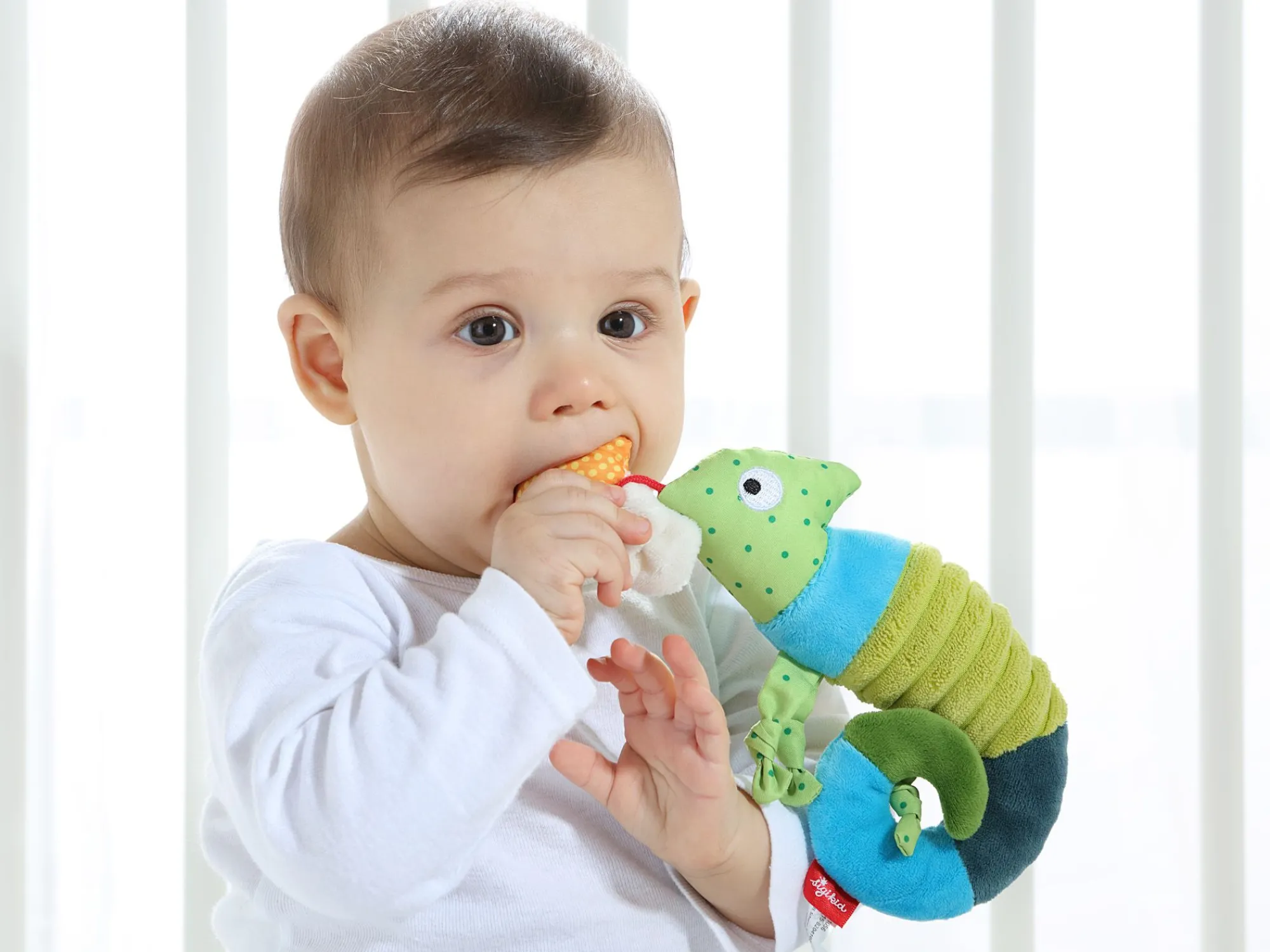 Sigikid Babyspielzeug|Anhanger Babyschale Chamaleon