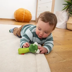 Sigikid Babyspielzeug|Baby Greifling Frosch Mit Spiegel, Red Stars