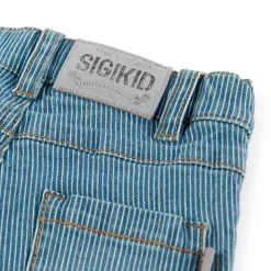 Sigikid Lange Hosen|Baby Jeans Fein Weis Gestreift