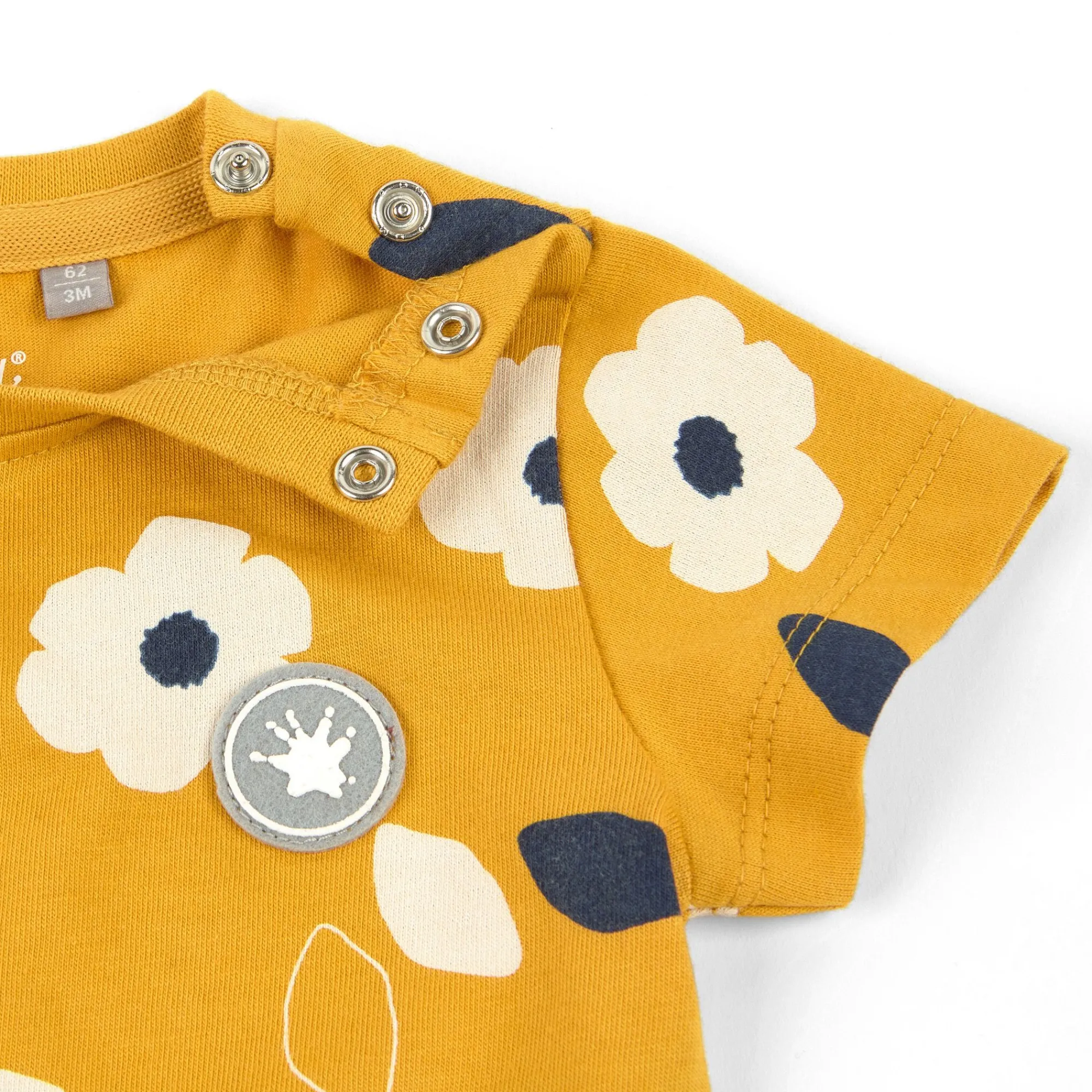Sigikid Kollektion Tupfen Pony|Baby Kleid Gelb Mit Weisen Blumchen