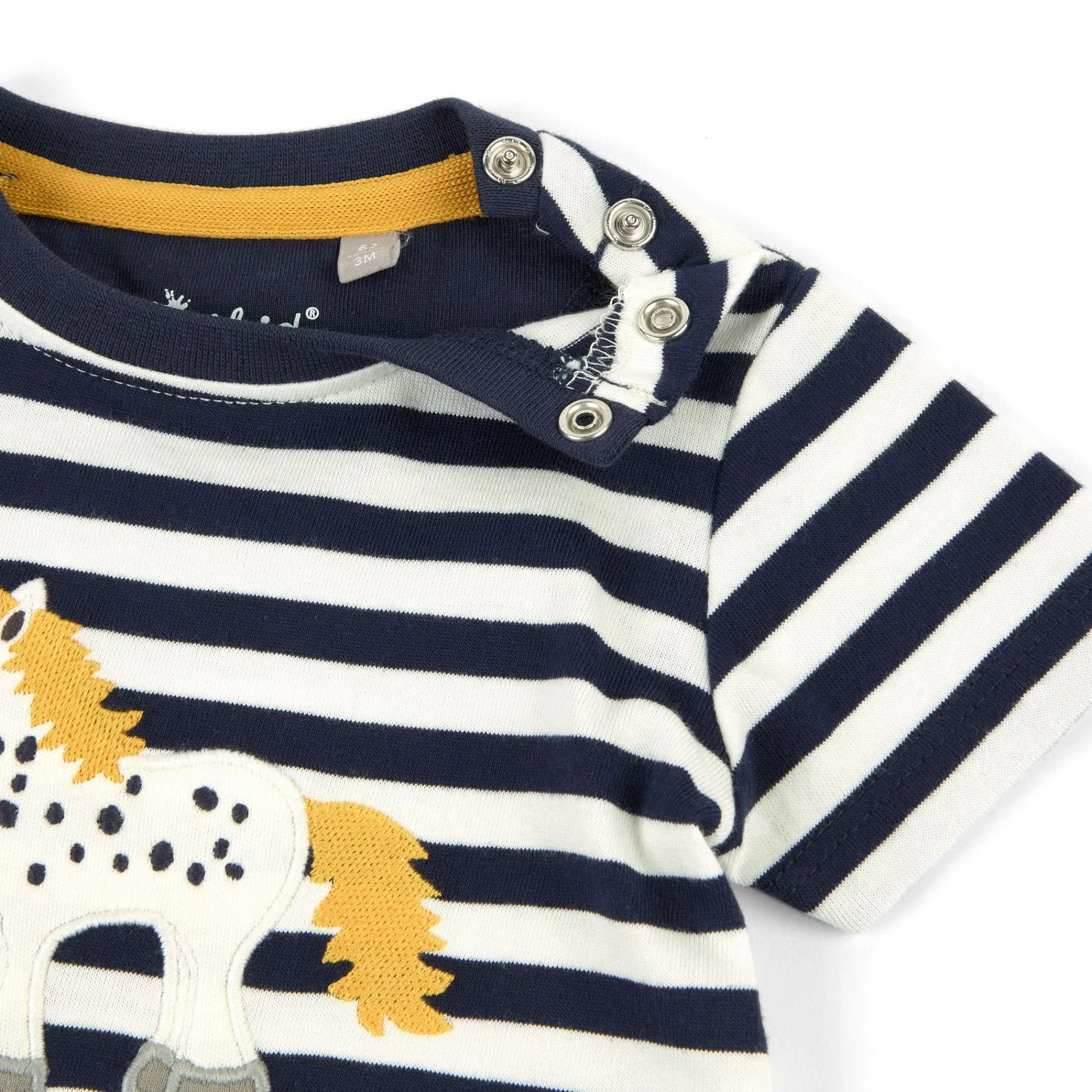 Sigikid Kollektion Tupfen Pony|Baby Kleid Pony, Blau-Weis Geringelt