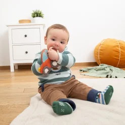 Sigikid Green Spielsachen|Baby Knistergreifling Auto, Green Collection