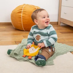 Sigikid Green Spielsachen|Baby Knistergreifling Eule, Green Bio Kollektion