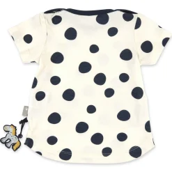 Sigikid Kollektion Tupfen Pony|Baby Kurzarm Longshirt, Weis Mit Dunkelblauen Punkten