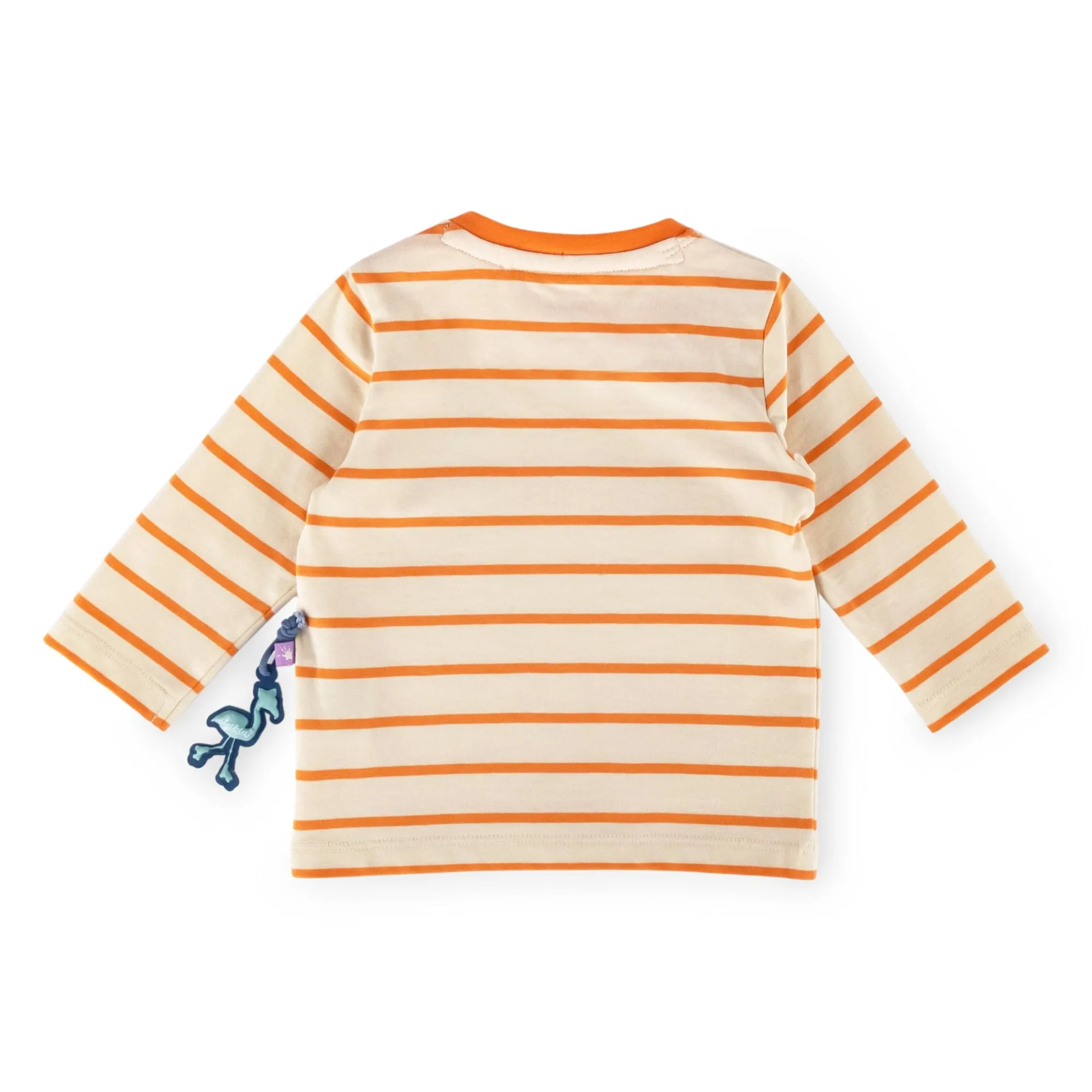 Sigikid Kollektion Wild Flamingo|Baby Langarm Ringelshirt, Orange-Weis