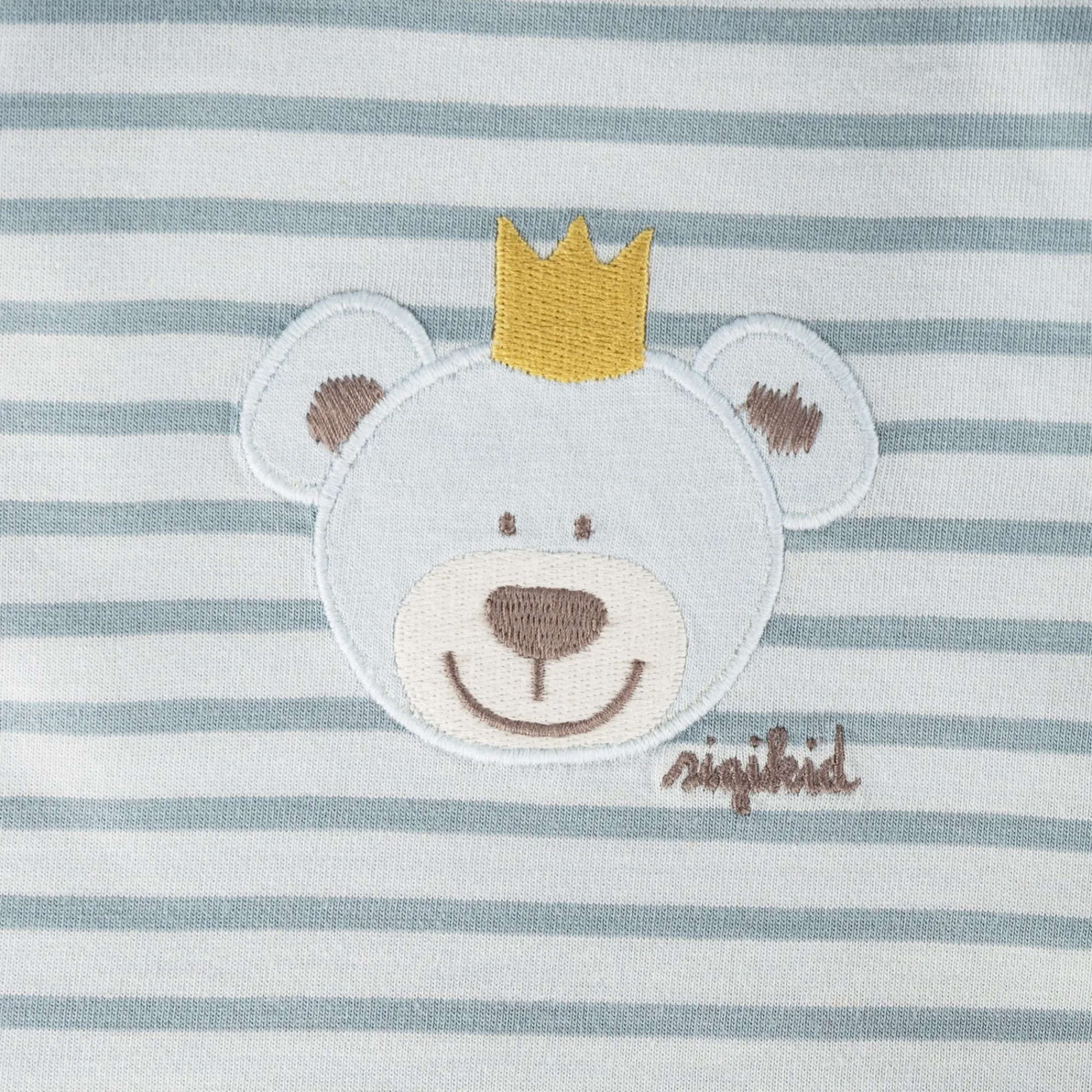 Sigikid Kollektion Newborn|Baby Langarm Ringelshirt Kronchen Bar, Blau