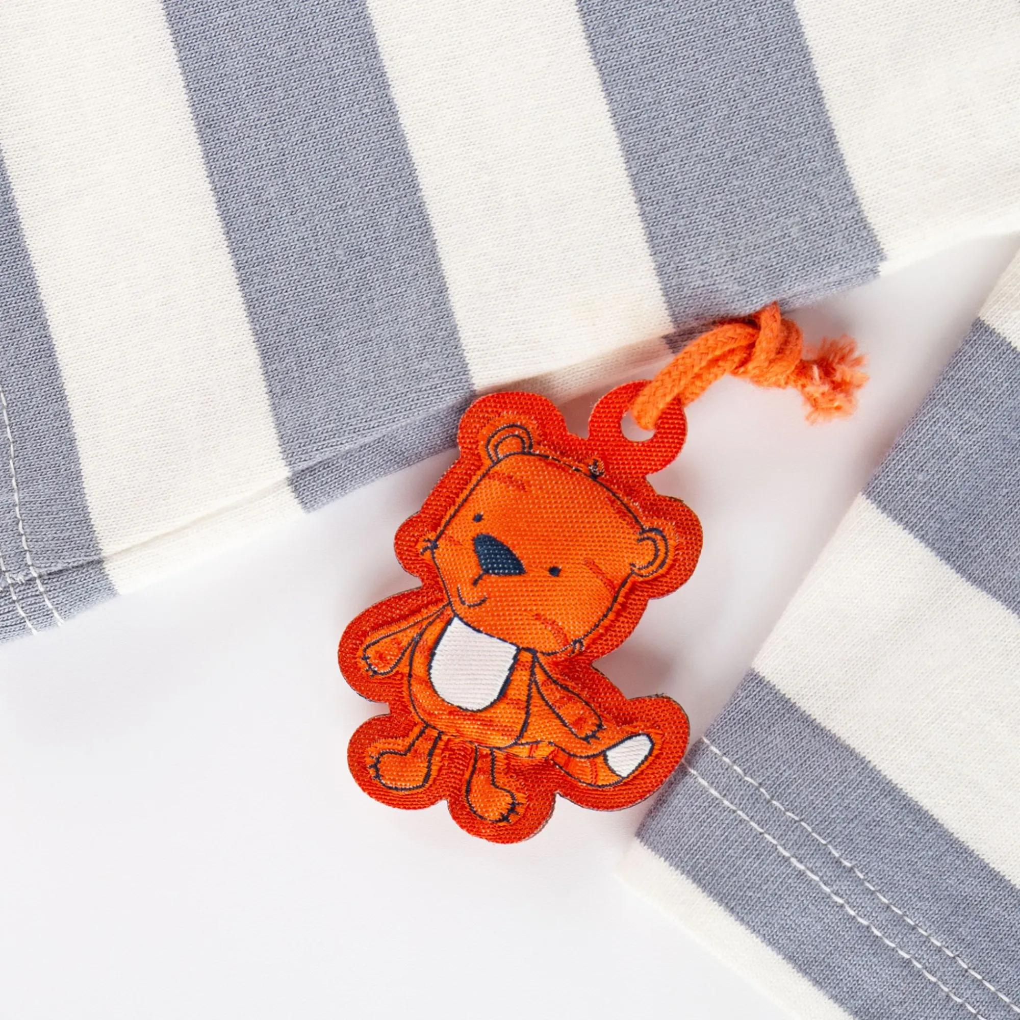 Sigikid Kollektion Wild Adventure|Baby Langarmshirt Mit Tiger Patch, Grau-Weis Gestreift