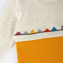 Sigikid Kollektion Happy Crocodile|Baby Langarmshirt, Naturweis-Gelb