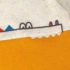 Sigikid Kollektion Happy Crocodile|Baby Langarmshirt, Naturweis-Gelb