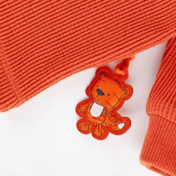 Sigikid Kollektion Wild Adventure|Baby Pique Langarmshirt Mit Tiger Patch, Orangerot