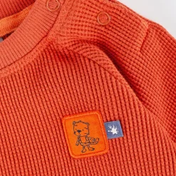 Sigikid Kollektion Wild Adventure|Baby Pique Langarmshirt Mit Tiger Patch, Orangerot