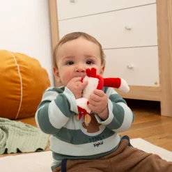 Sigikid Babyspielzeug|Baby Rassel Fuchs, Red Stars