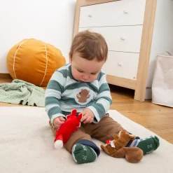 Sigikid Babyspielzeug|Baby Rassel Fuchs, Red Stars