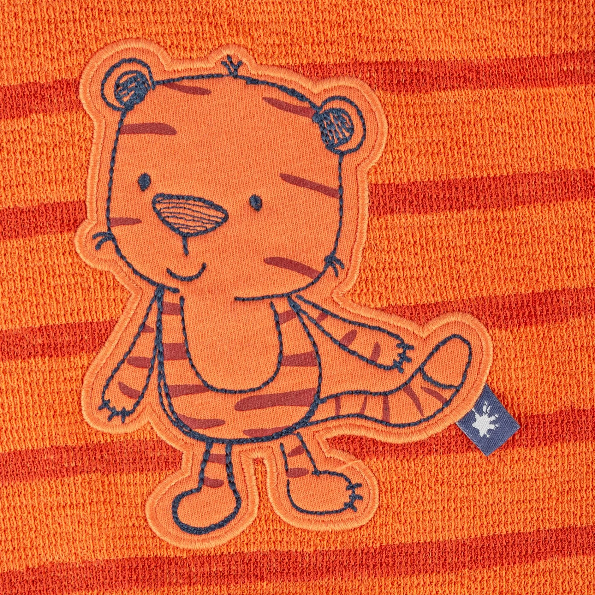 Sigikid Kollektion Wild Adventure|Baby Ringel T-Shirt Mit Tiger Motiv, Orange-Rot