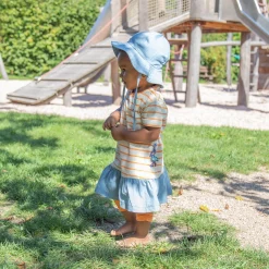 Sigikid Kollektion Wild Flamingo|Baby Ringelkleid Flamingo, Orange-Weis
