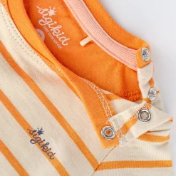 Sigikid Kollektion Wild Flamingo|Baby Ringelkleid Flamingo, Orange-Weis
