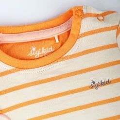Sigikid Kollektion Wild Flamingo|Baby Ringelkleid Flamingo, Orange-Weis