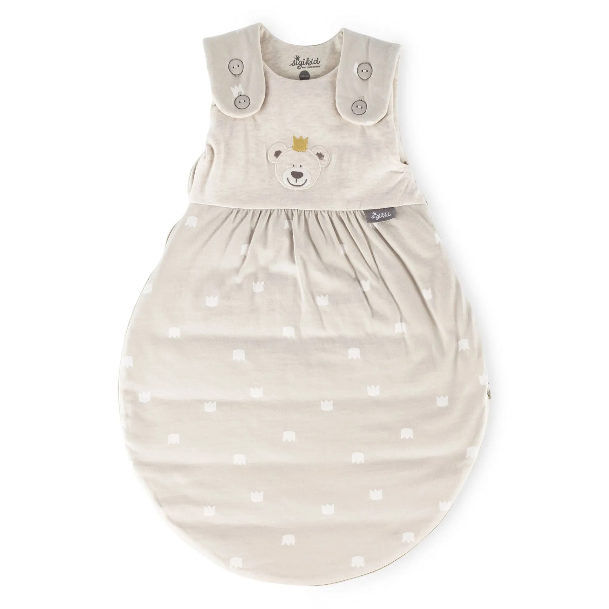 Sigikid Kollektion Newborn|Baby Schlafsack Kronchen Bar, Naturweis