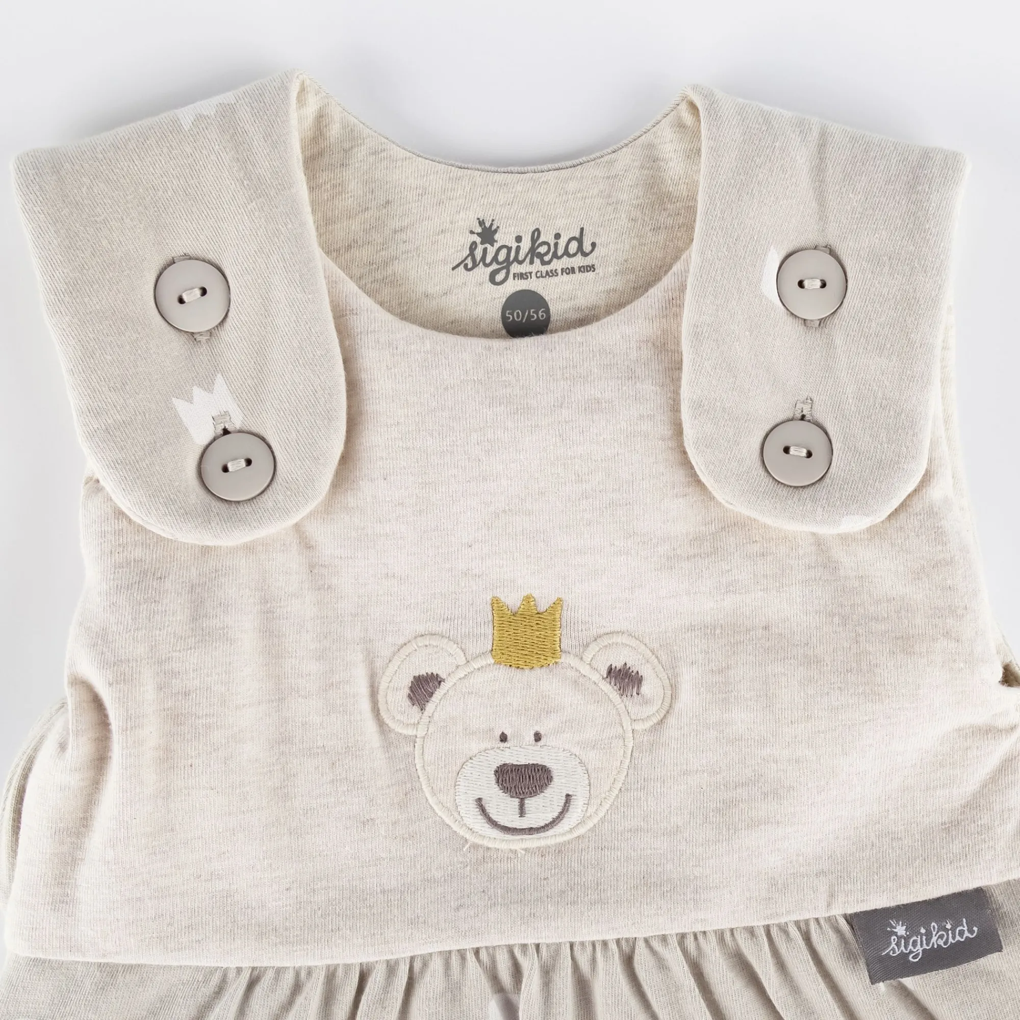 Sigikid Kollektion Newborn|Baby Schlafsack Kronchen Bar, Naturweis