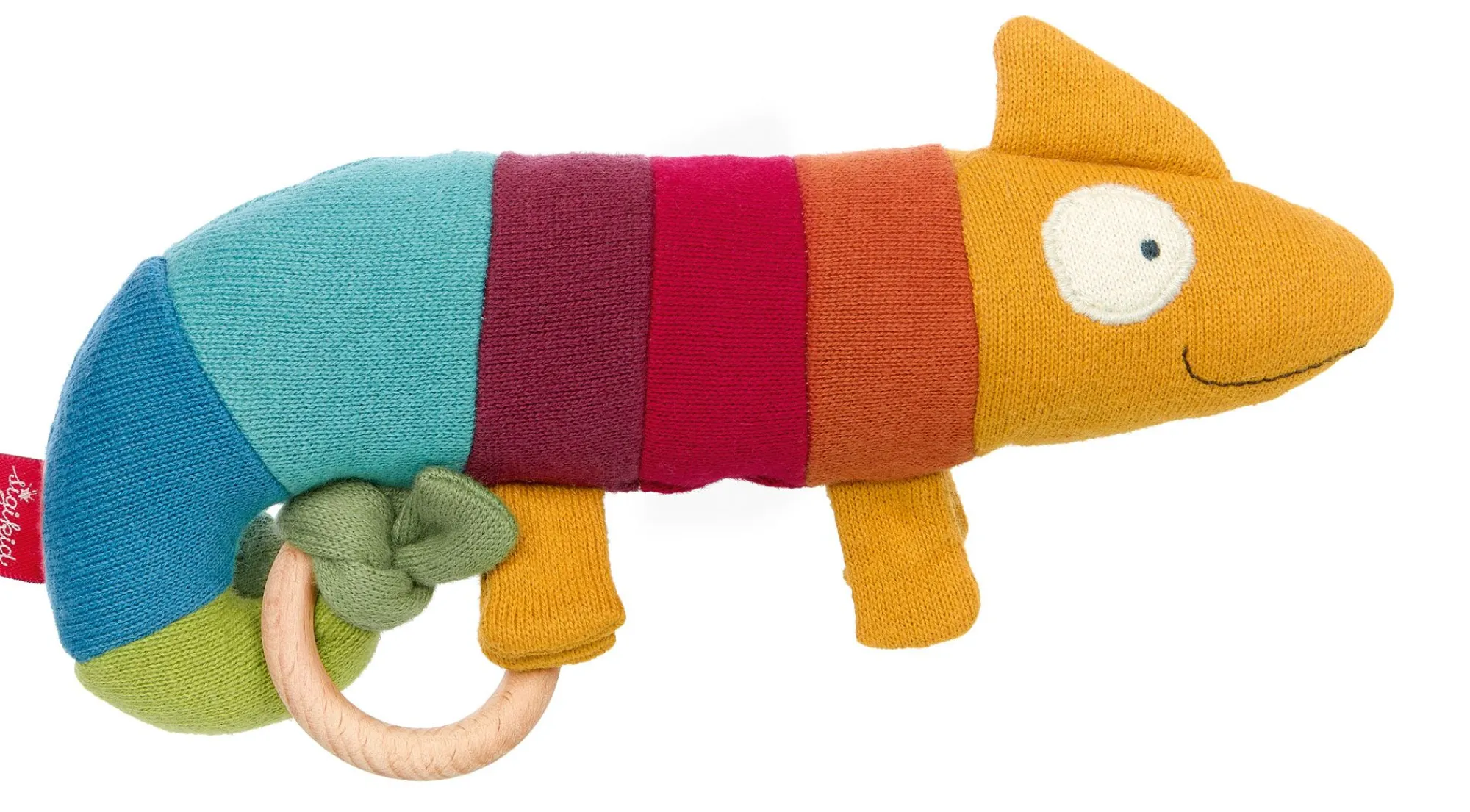 Sigikid Babyspielzeug|Baby Strick Greifling Chamaleon