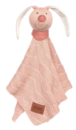 Sigikid Schnuffeltucher|Baby Strick-Schnuffeltuch Hase Rosa
