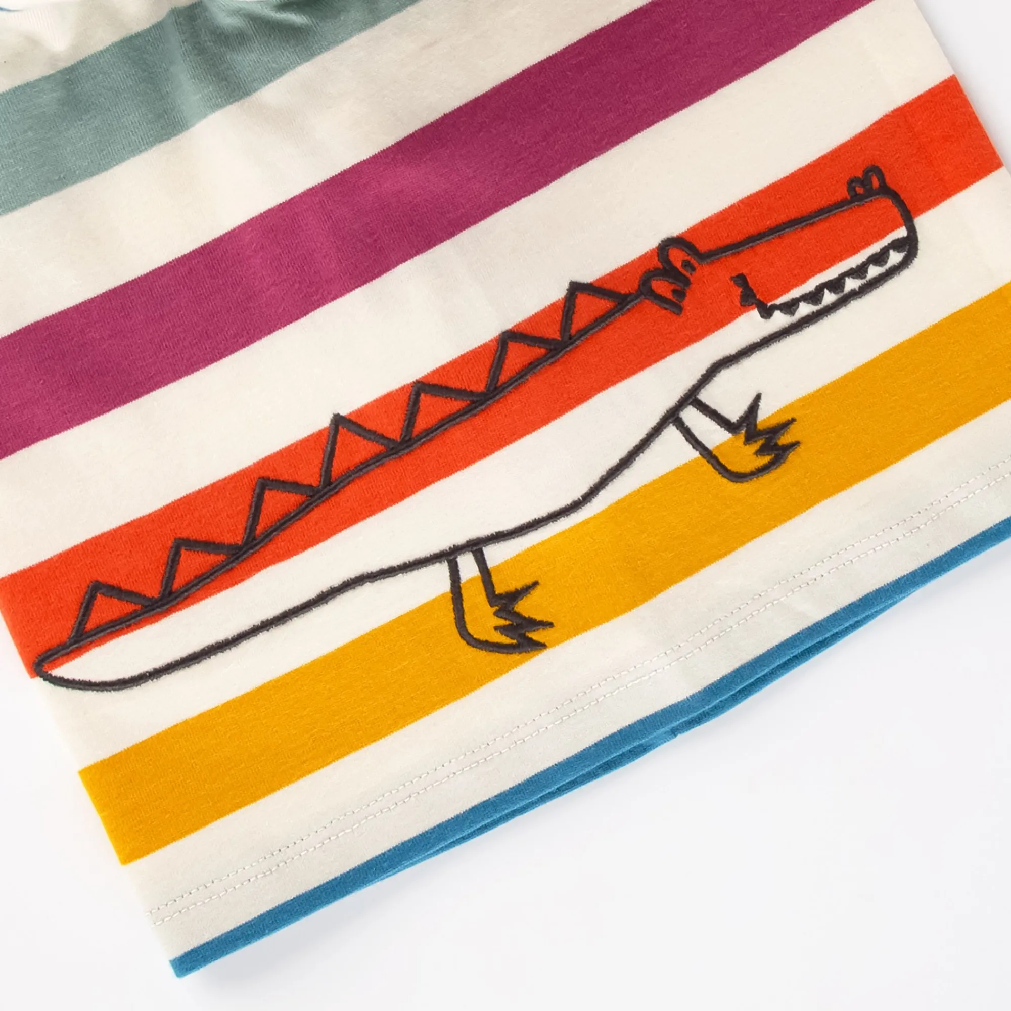 Sigikid Kollektion Happy Crocodile|Baby T-Shirt Bunt Gestreift, Krokodil