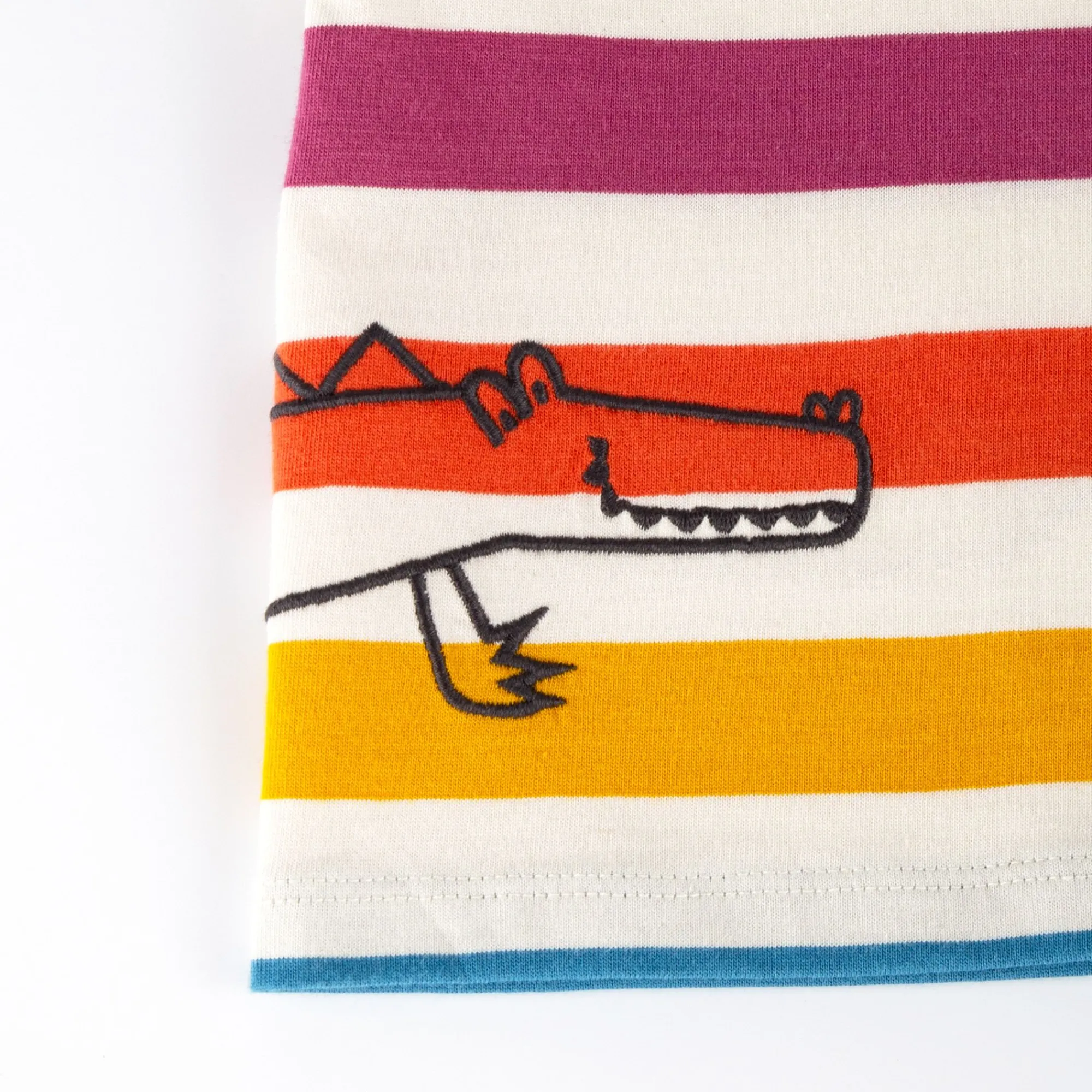 Sigikid Kollektion Happy Crocodile|Baby T-Shirt Bunt Gestreift, Krokodil