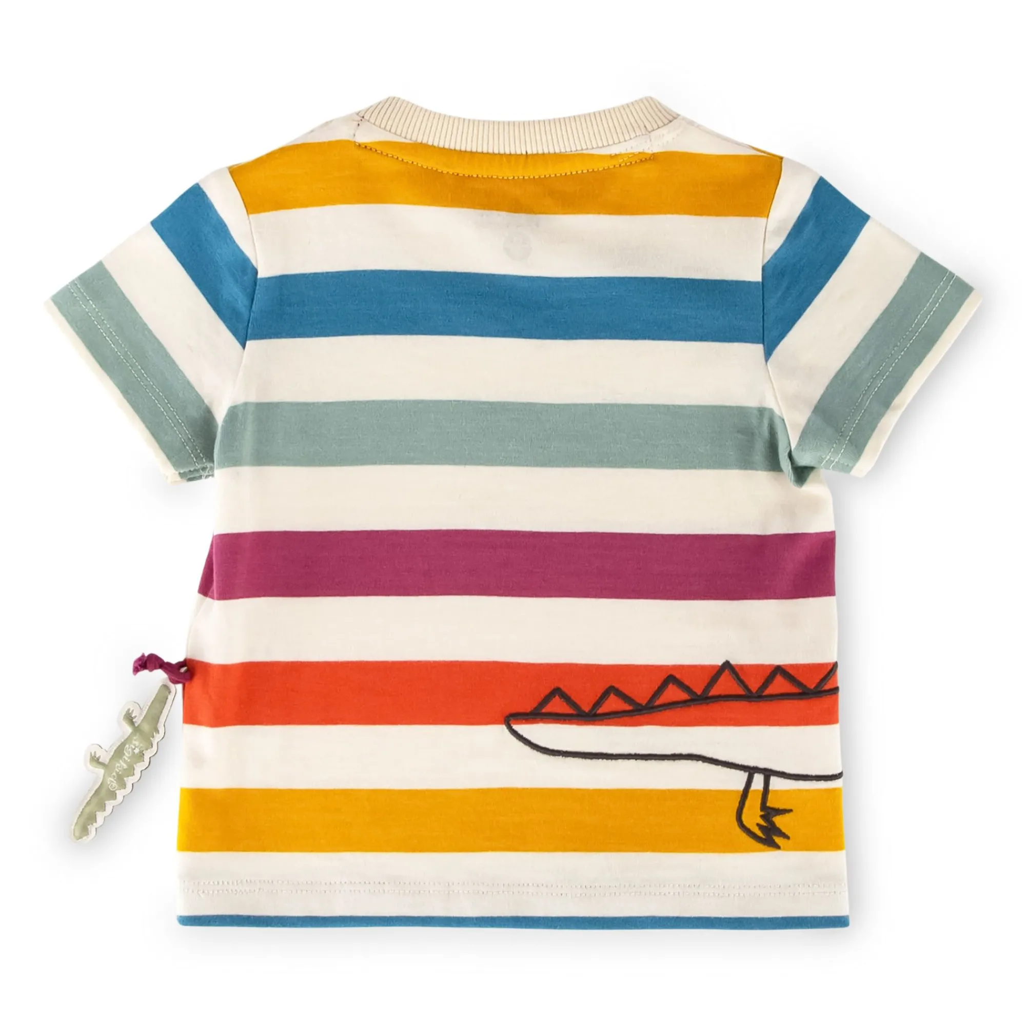 Sigikid Kollektion Happy Crocodile|Baby T-Shirt Bunt Gestreift, Krokodil