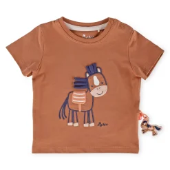 Sigikid Oberteile Kurzarm|Baby T-Shirt Mit Pferde Motiv, Hellbraun
