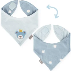 Sigikid Kollektion Newborn|Baby Wendehalstuch Kronchen Bar, Blau