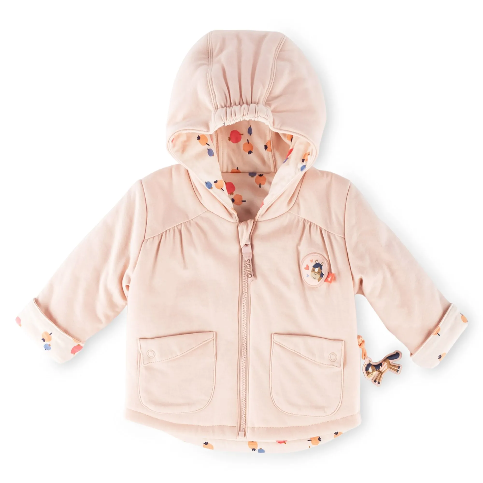 Sigikid Kollektion Funny Horse|Baby Wendejacke Wattiert, Rosa Oder Beeren Print