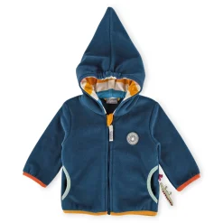 Sigikid Kollektion Happy Crocodile|Blaue Baby Fleecejacke Mit Kapuze