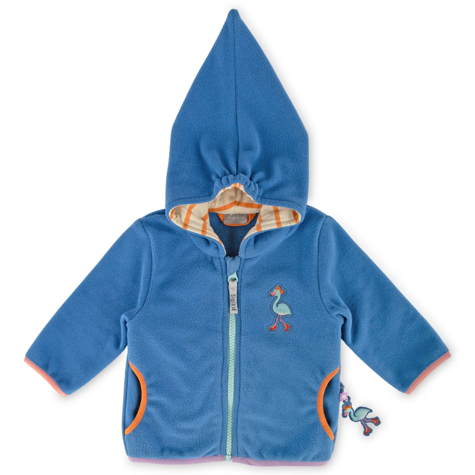 Sigikid Kollektion Wild Flamingo|Blaue Baby Fleecejacke Wild Flamingo