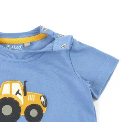 Sigikid Kollektion Gelber Traktor|Blaues Baby T-Shirt Gelber Traktor