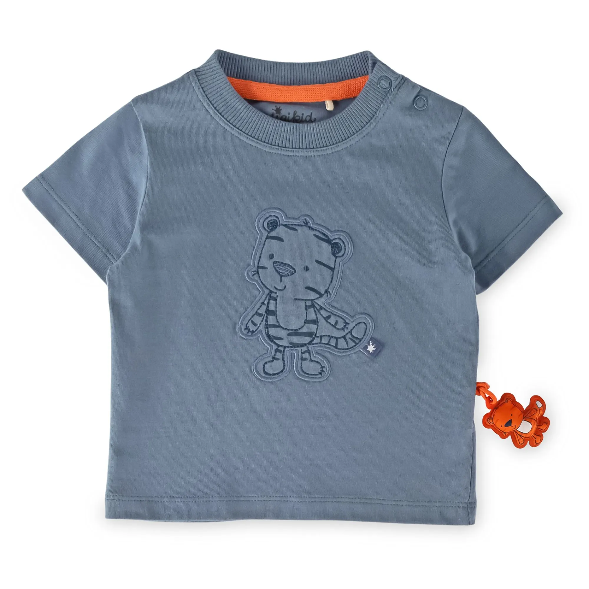 Sigikid Kollektion Wild Adventure|Blaues Baby T-Shirt Mit Tiger Motiv, Blau