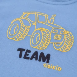 Sigikid Kollektion Gelber Traktor|Blaues Kinder T-Shirt Mit Stickmotiv Traktor