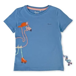 Sigikid Kollektion Wild Flamingo|Blaues Kinder T-Shirt Mit Flamingo Motiv