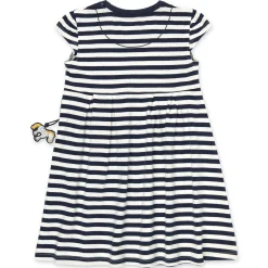 Sigikid Kollektion Tupfen Pony|Blau-Weis Geringeltes Kinderkleid Tupfen Pony
