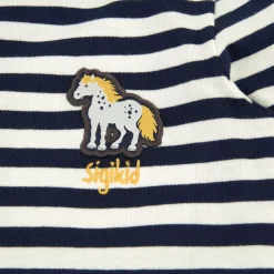 Sigikid Kollektion Tupfen Pony|Blau-Weis Geringeltes Kinder Langarmshirt Tupfen Pony