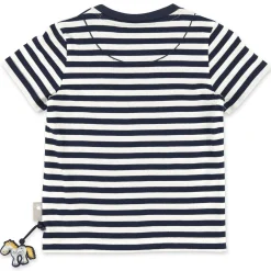 Sigikid Kollektion Tupfen Pony|Blau-Weis Geringeltes Kinder T-Shirt Mit Blumchen Bestic
