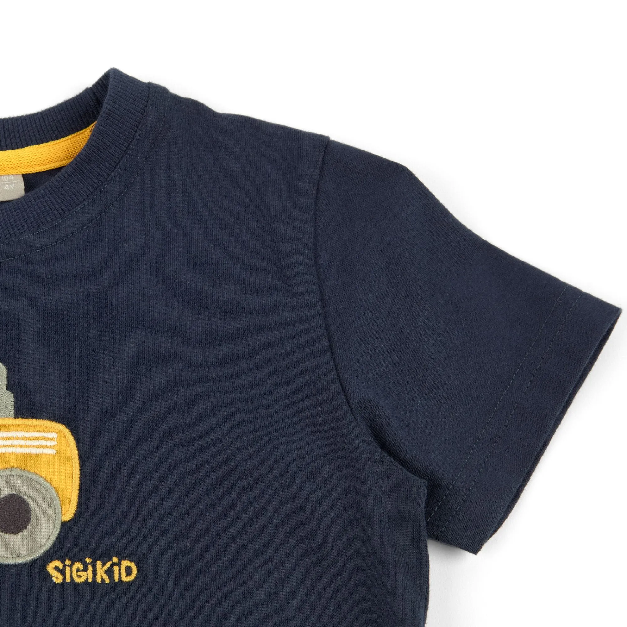 Sigikid Kollektion Gelber Traktor|Dunkelblaues Kinder T-Shirt Traktor