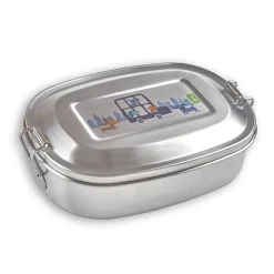 Sigikid Brotboxen|Edelstahl Brotzeitbox Hund, Green Collection