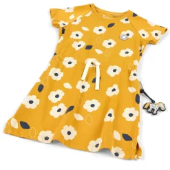 Sigikid Kollektion Tupfen Pony|Gelbes Kinderkleid Mit Blumchen Bedruckt