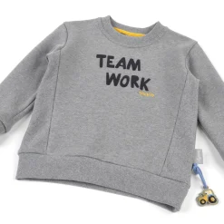 Sigikid Kollektion Gelber Traktor|Grau Meliertes Kinder Sweatshirt Teamwork