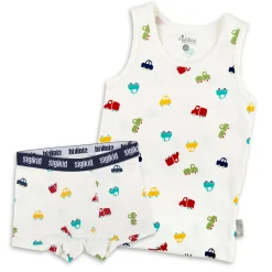 Sigikid Tag- Und Nachtwasche|Jungen Unterwasche Set Mit Auto Print