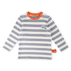 Sigikid Kollektion Wild Adventure|Kinder Langarmshirt Mit Jeep Motiv, Grau-Weis