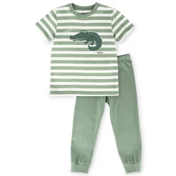 Sigikid Tag- Und Nachtwasche|Kinder Pyjama Krokodil, Grun