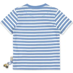 Sigikid Kollektion Gelber Traktor|Kinder Ringel T-Shirt, Blau-Weis