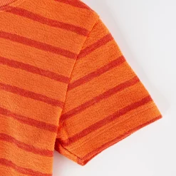 Sigikid Kollektion Wild Adventure|Kinder Ringel T-Shirt Mit Jeep Motiv, Orange-Rot