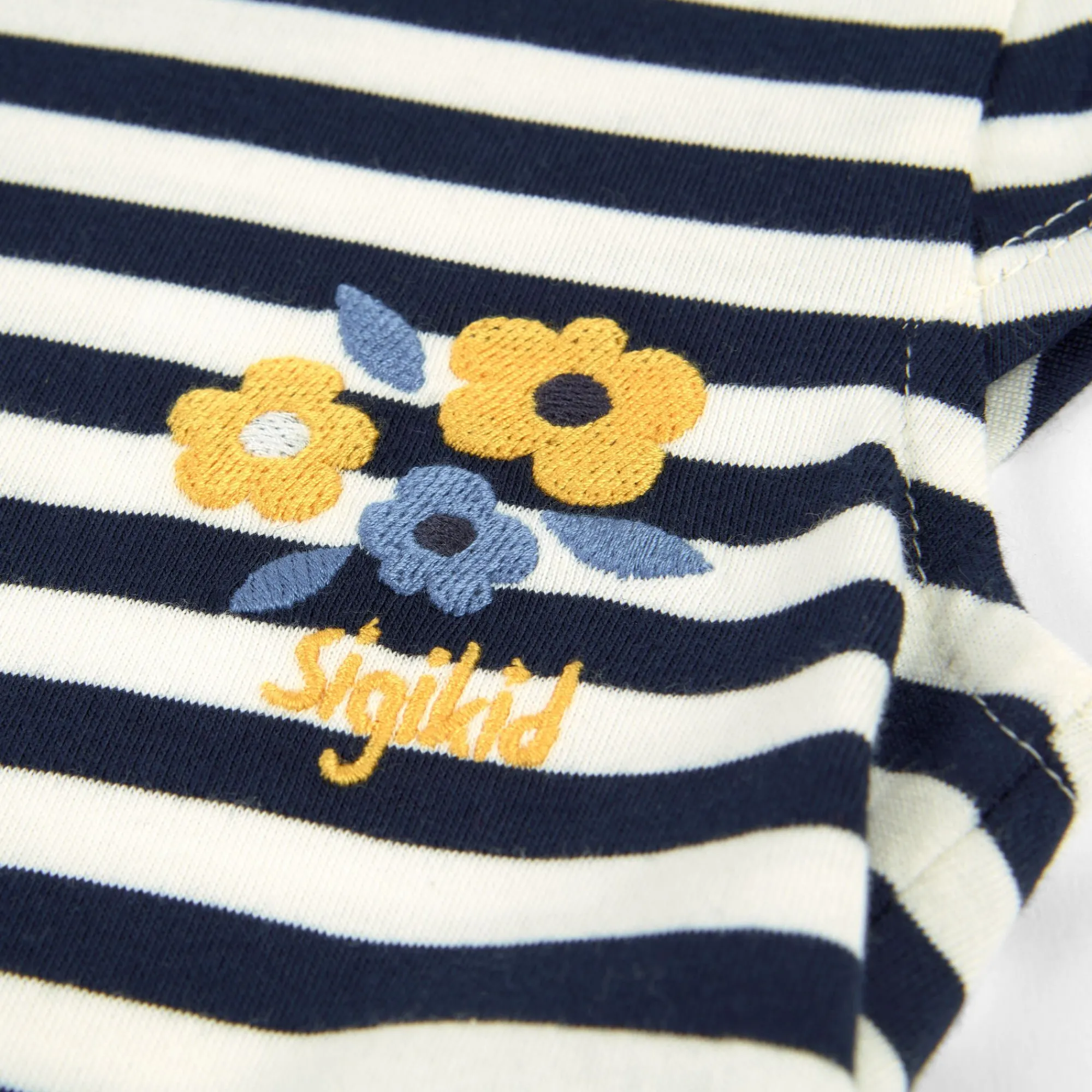 Sigikid Kollektion Tupfen Pony|Kinder Ringelkleid Mit Volants Und Blumchen Stickerei